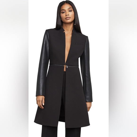 NWT BCBG Max Azria Black Arelia Faux Leather Jacket - Picture 1 of 8